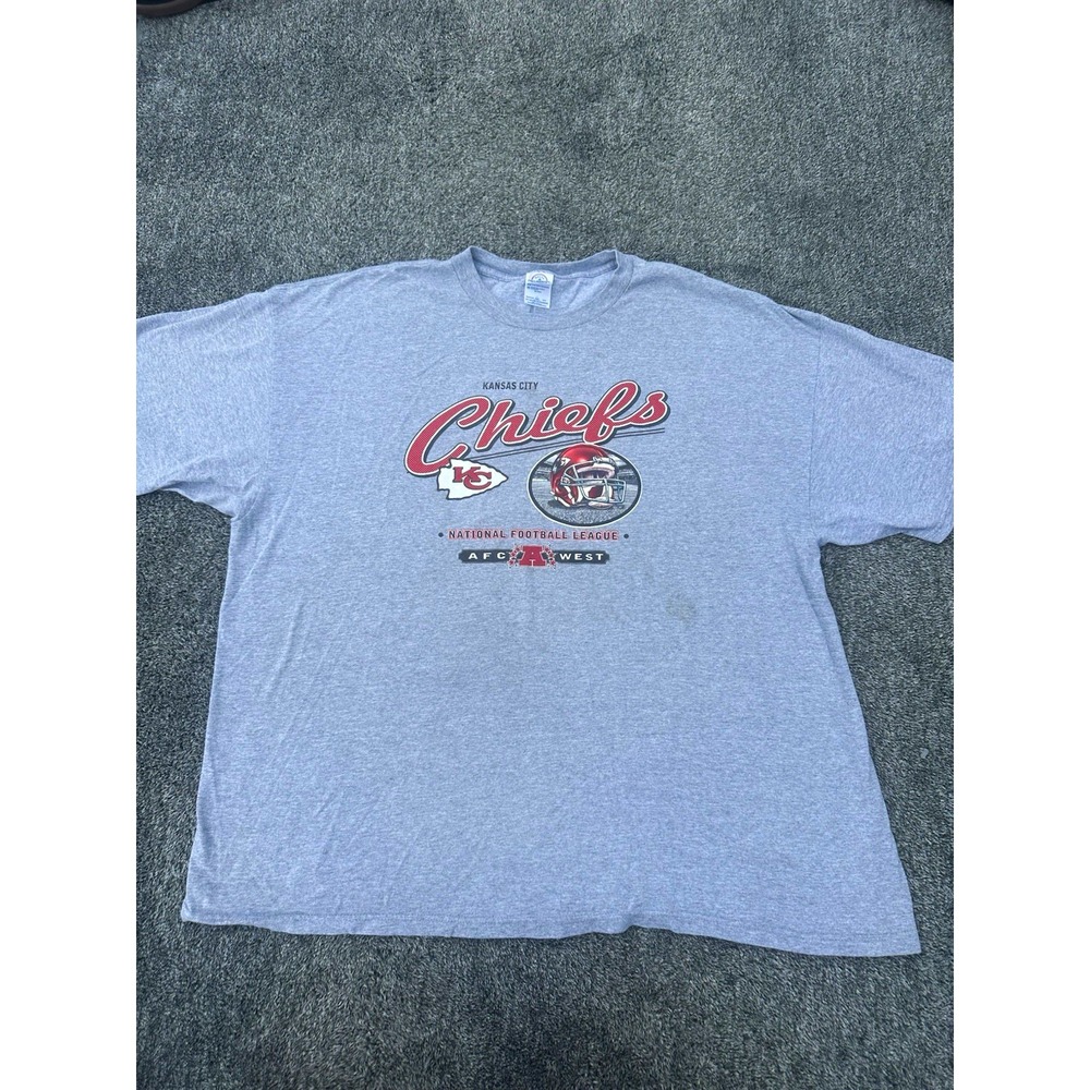 Vintage Y2K Kansas City Chiefs T Shirt 3XL Delta Pro Weight NFL Football Gray